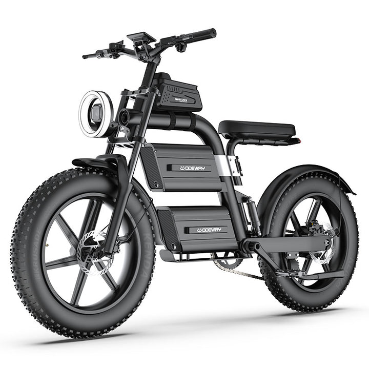 Odeway E20 Dual Battery Electric Bike 20 Inch Fat Tire Off Road Ebike 2000W 60V Powerful Mountain Electric Bicycle
