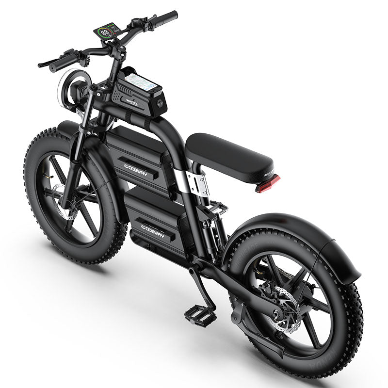 Odeway E20 Dual Battery Electric Bike 20 Inch Fat Tire Off Road Ebike 2000W 60V Powerful Mountain Electric Bicycle